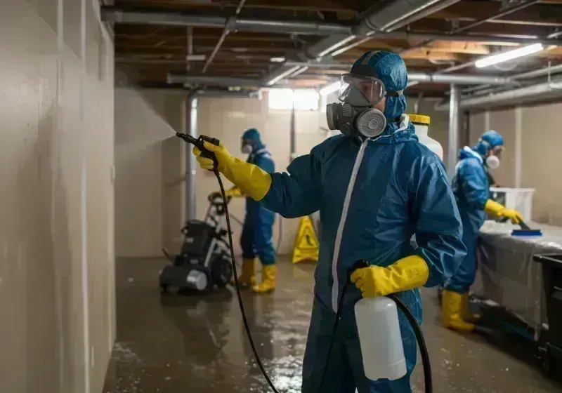 Basement Sanitization and Antimicrobial Treatment process in Lisle, IL