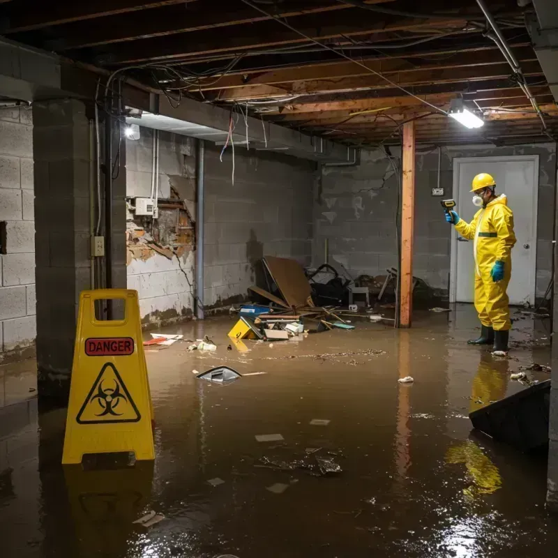 Flooded Basement Electrical Hazard in Lisle, IL Property